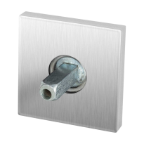 GPF1100.02.400 Rose 50x50x8mm satin stainless steel with welded knob fastener