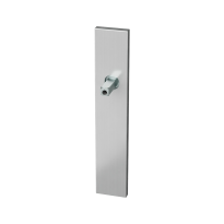 GPF1100.25 long backplate rectangular satin stainless steel with welded knob fastener