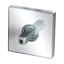 GPF1100.42.400 Rose 50x50x8mm polished stainless steel with welded knob fastener