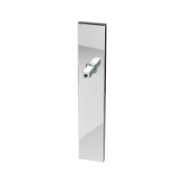 GPF1100.65 long backplate rectangular polished stainless steel with welded knob fastener