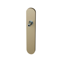GPF1120.A4 long backplate rounded Champagne blend with welded knob fastener