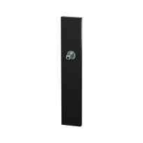 GPF1125.61 long backplate rectangular black with welded knob fastener