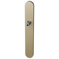 GPF1170.A4 long backplate XL rounded Champagne blend with welded knob fastener