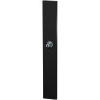 GPF1175.61 long backplate XL rectangular black with welded knob fastener