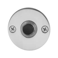 Doorbell with black button GPF9826.46 round 50x2 mm polished stainless steel