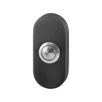 Doorbell with black button GPF9827.04P1 square 50x50x8 mm PVD anthracite