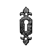 Keyhole escutcheon KP1493 80x26mm wrought iron black