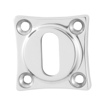Keyhole escutcheon GPF0901.49 38x38x5mm polished stainless steel