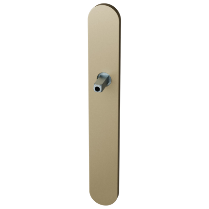 GPF1170.A4 long backplate XL rounded Champagne blend with welded knob fastener